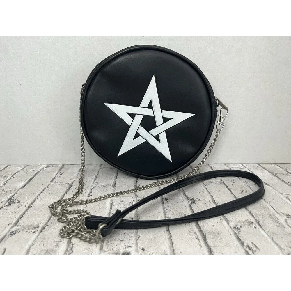 Alchemy Gothic Pentagram Round Bag Metal Rock